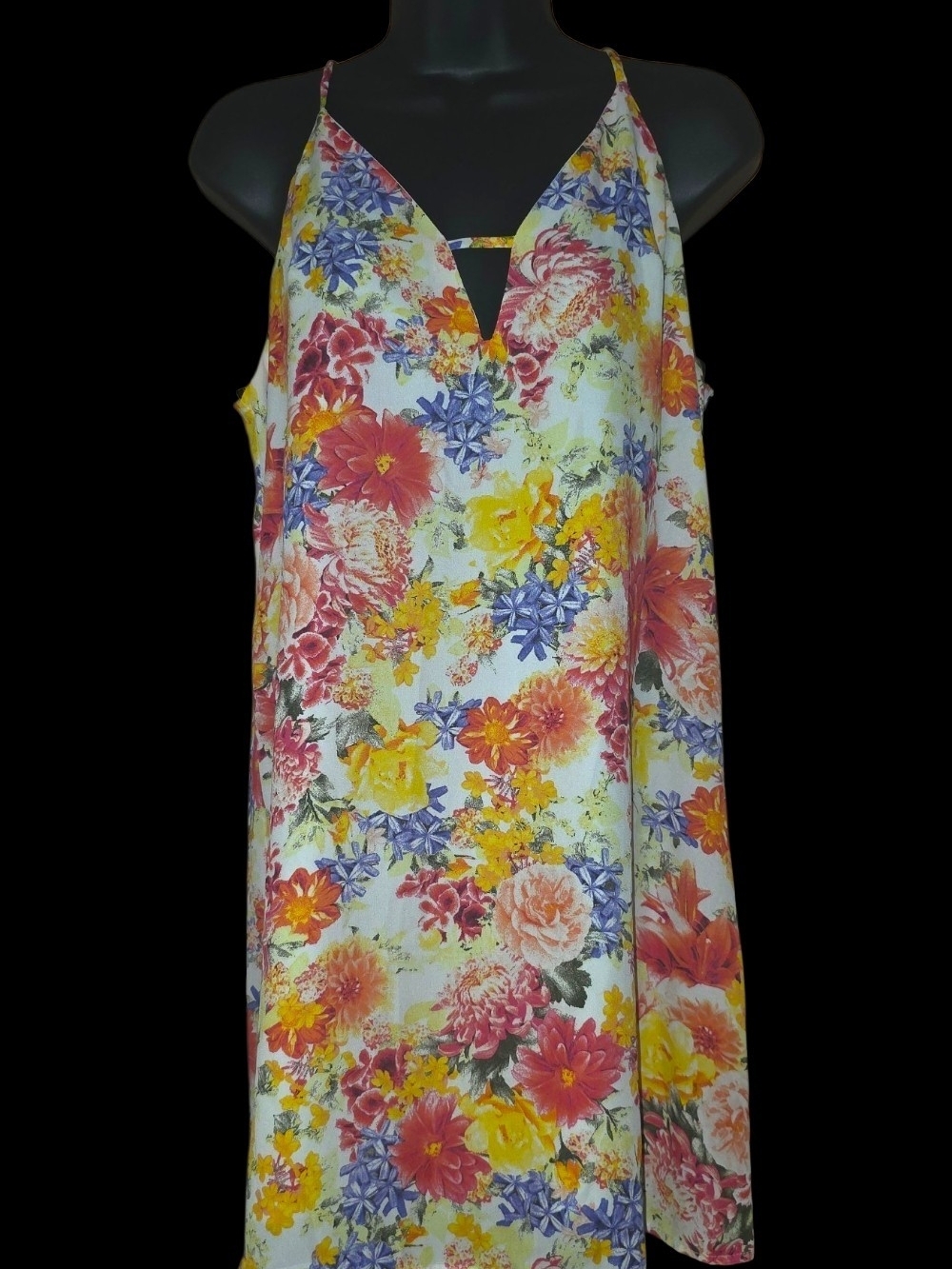 Forever 21 Contemporary Floral Satin Slip Mini Dress - Size Medium